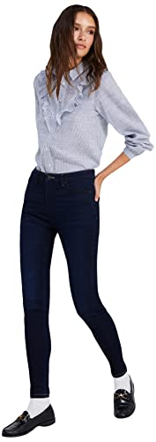 Springfield Jeansy damskie z długim rękawem, czarne, 34, czarny, 36