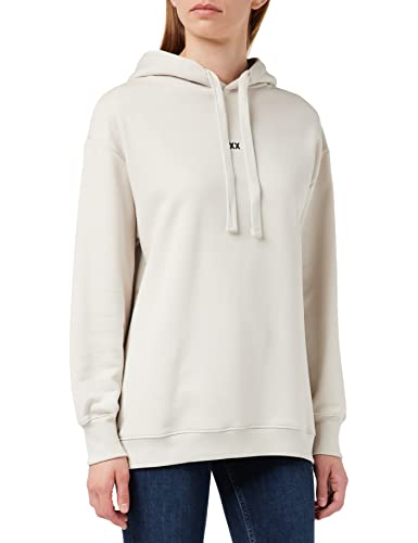JACK & JONES Damska bluza z kapturem Jjxx Jxcleo Ls Loose Time Noos, Moonbeam/Szczegóły: emb Black, M