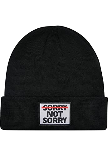 Mister Tee Czapka beanie uniseks, Sorry Heavy Knit, czarna, jeden rozmiar, czarny, jeden rozmiar