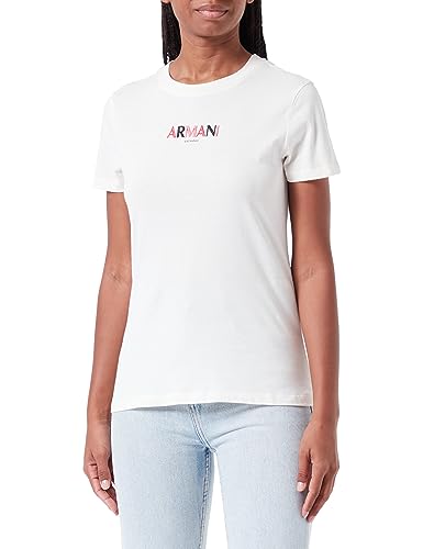 Armani Exchange Damska koszulka Colorful Armani Logo Regular Fit Crew Neck Tee, Iso, L