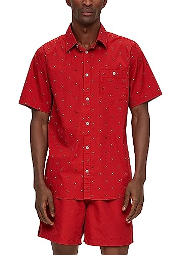 s.Oliver Męska koszula z krótkim rękawem, czerwony, 3XL