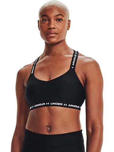 Under Armour Damski biustonosz crossback Low, Czarny (001)/biały, S