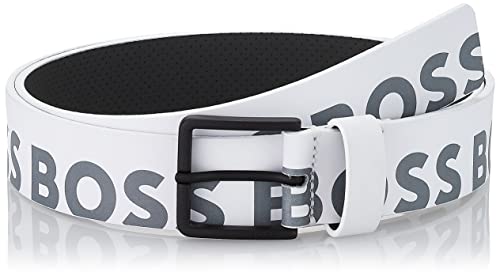 BOSS Pasek męski, White100, 90