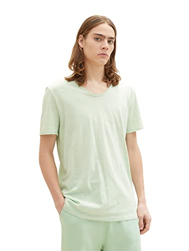 TOM TAILOR Denim T-shirt męski, 31353 - Green White Fine Yd Stripe, XXL