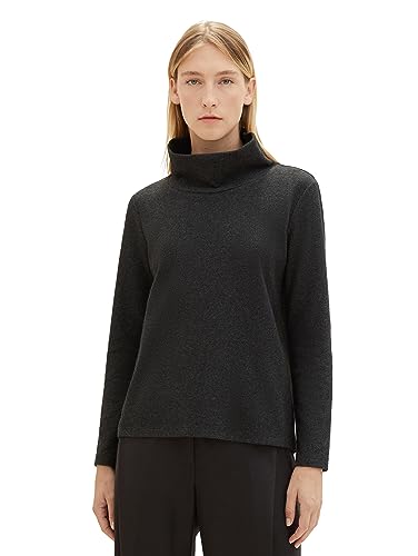 TOM TAILOR Bluza damska, 34026 - Heringbone Structure Anthra, S