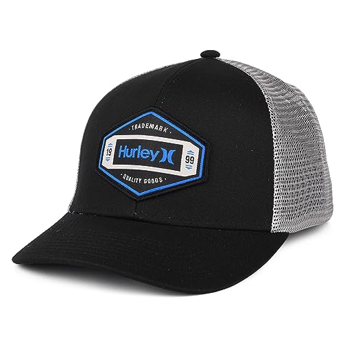 Hurley Męska czapka trucker M Brighton, czarna, jeden rozmiar, Czarny, Rozmiar uniwersalny