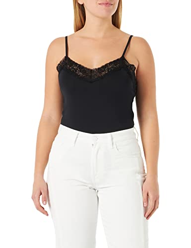 DreiMaster Klassik Damski top z koronką, czarny, XL