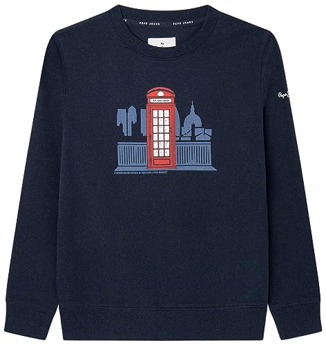 Pepe Jeans Bluza chłopięca Niel, Niebieski (Dulwich), 16 Lat