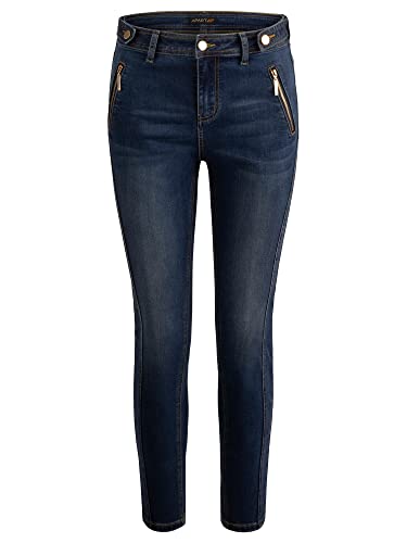 ApartFashion Jeansy damskie (bez sztruksu), ciemnoniebieskie, normalne, granatowy, 34