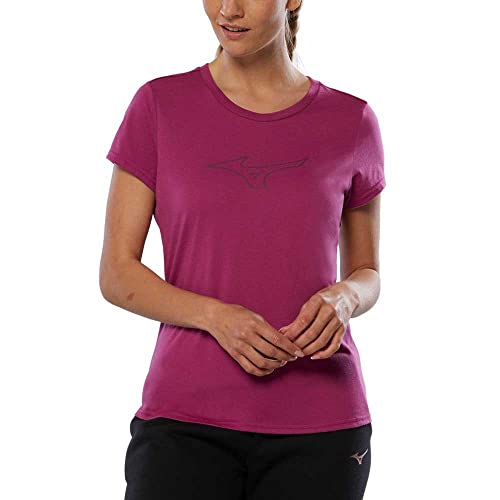 Mizuno Damska koszulka z logo RB trening, magenta mgiełka, XL