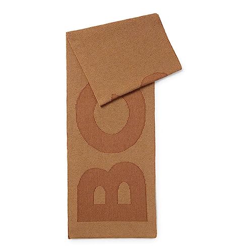 BOSS Męski szalik Lamico Scarf, średni beżowy 260, rozmiar uniwersalny, Medium Beige260