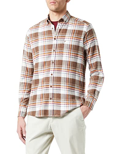 Daniel Hechter Męska koszula B.d. Casual Rf, koniak, XL