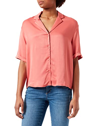 s.Oliver BLACK LABEL Damska bluzka z krótkim rękawem, luźna bluza Fit, Faded Rose, 40