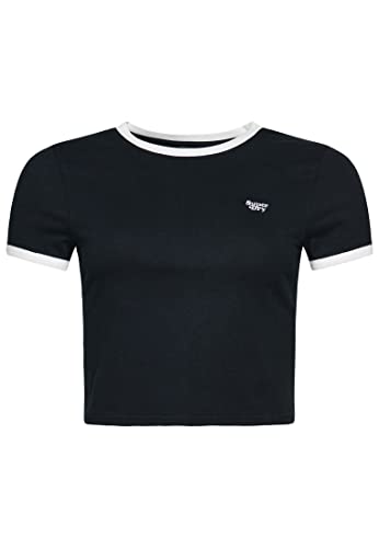 Superdry Vintage Ringer Crop tee Koszula damska, Eclipse Navy/Optic White, 42