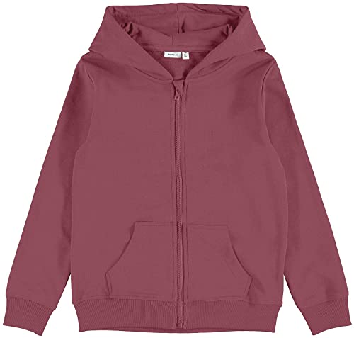 Name It Dziewczęca kurtka z kapturem Nkfnasweat Card W Hood Unb Noos, Kruszone jagody, 4 lat