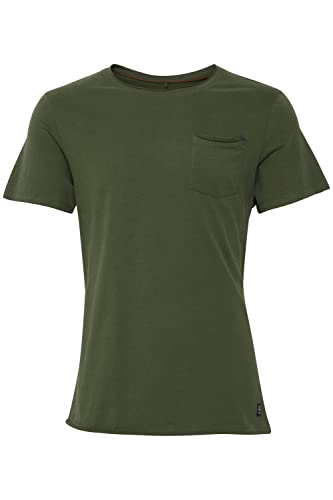 Blend BHBHNOEL Tee Tee Tee męski T-shirt z krótkim rękawem koszulka ze 100% bawełny, Forest Green (77235), M