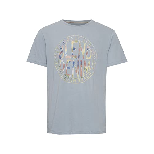 Blend Męski T-shirt T-shirt, 164010/Dusty Blue, L, 164010/Dusty Blue, L