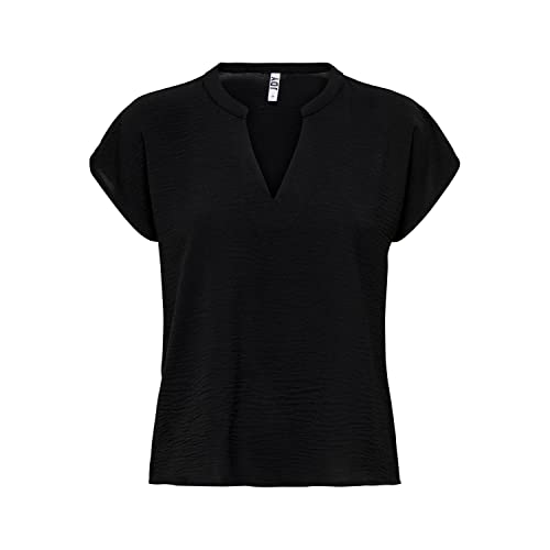 JdY Damska bluzka Jdylion S/S Top WVN Noos, czarny, 44