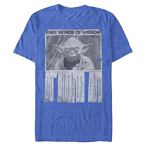 Star Wars Unisex Words of Wisdom T-Shirt męski, Premium Royal Heather, XL