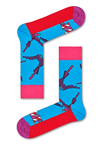 Happy Socks Love Sock, Skarpety dla kobiet i mężczyzn, Pomarańczowy-Rosa-Fioletowy-Czarny (41-46)