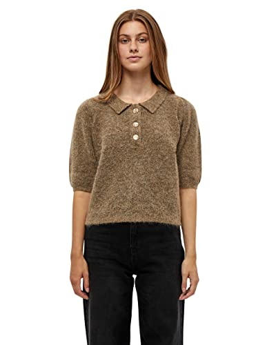 Minus Damska koszulka z dzianiny Mille, 354 Nomad Sand Melange, L