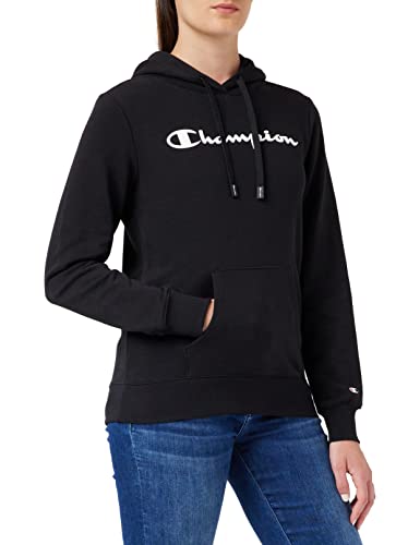 Champion Damska bluza z kapturem American Classics - duże logo, czarny, S