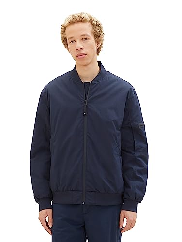 TOM TAILOR Denim Męska kurtka bomberka College z funkcją hydrofobową, 10668-sky Captain Blue, M
