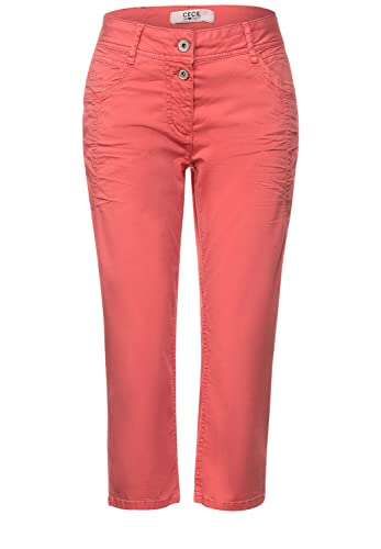 Cecil Damskie spodnie bawełniane B375073 3/4, zachód słońca, koralowe, 29 W x 22 l