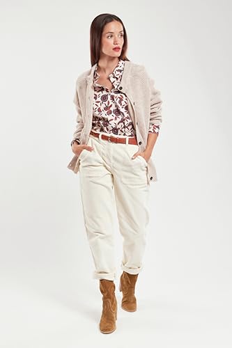 Armor Lux damski sweter z długim rękawem, Beżowy wrzos, L