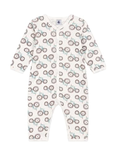 Petit Bateau Sleep Well Piżama bez stóp Unisex Dziecko, Biały Marshmallow/Multicolor, 3 lat