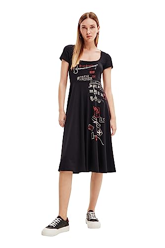 Desigual Damska sukienka Vest_Broadway Road, czarny, S