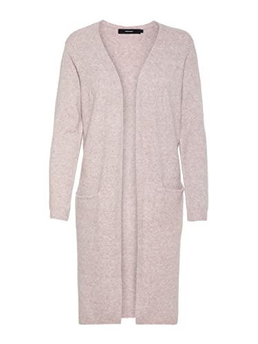 VERO MODA Damski kardigan VMDOFFY LS Long Open Cardigan GA Curve, Wororose, L