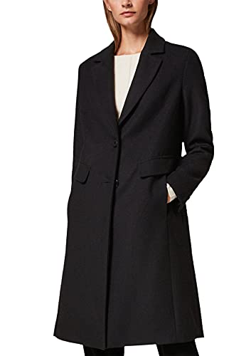 comma Damski płaszcz z długim rękawem kurtka pikowana, 999 Black, 38