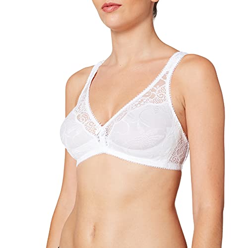 Susa - Biustonosz bez fiszbin - Damski, biały (3), 100C