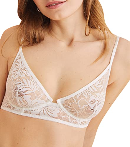 Women'secret Biustonosz Koronkowy, Kość Słoniowa, 95B