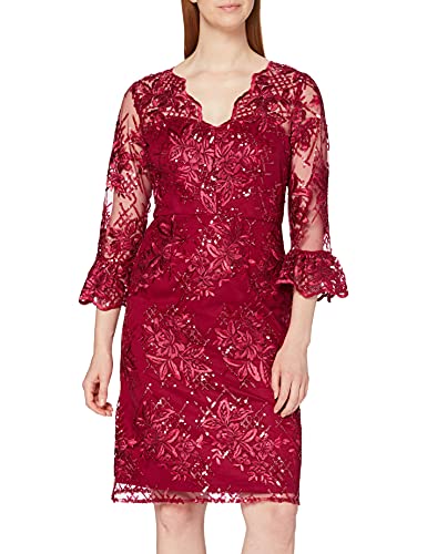 Gina Bacconi Sukienka koktajlowa z haftowaną sukienką, Damson, 38 PL