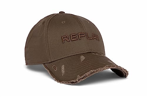 Replay Czapka unisex, 081 PALE GREY BROWN, jeden rozmiar