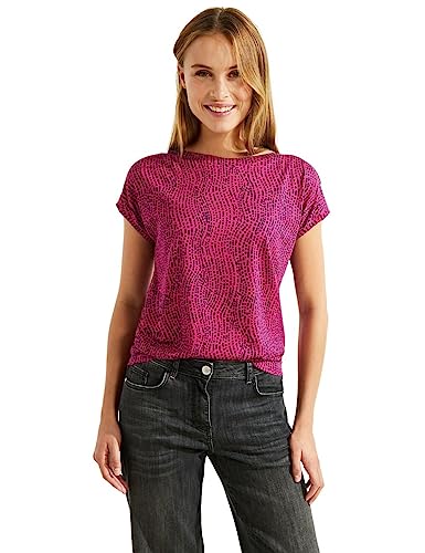 Cecil Damska koszulka z krótkim rękawem z nadrukiem, Cool Pink, XXL