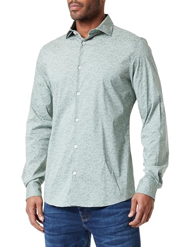 s.Oliver Koszula męska z długim rękawem, slim fit zielona M, zielony, M