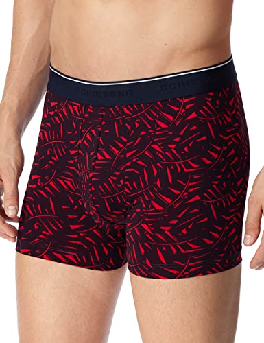 Schiesser Męskie Szorty Retro, Czerwone Kwiaty, 9, Czerwony Kwiatowy, 9