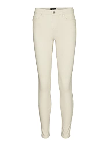 VERO MODA VMALIA MR Skinny Shape dżinsy damskie Slim Fit Ecru NOOS, écru, (M) W / 30L