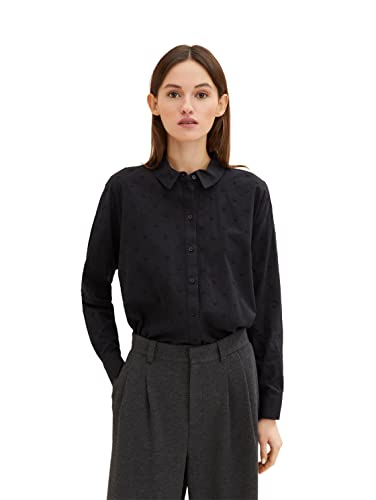 TOM TAILOR Denim Damski Bluzka Basic 1034530, 14482 - Deep Black, L