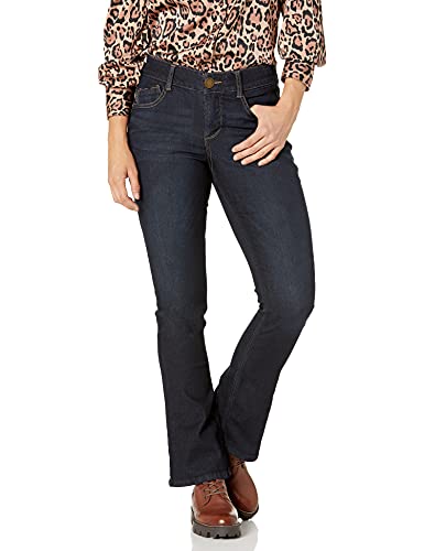 Democracy Damskie spodnie jeansowe Petite Ab Solution Itty Biity Boot, Indygo, 32 PL/Maly
