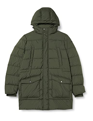 Geox Męski płaszcz M NETTUNO Down Coat, Light Forest Night, 56