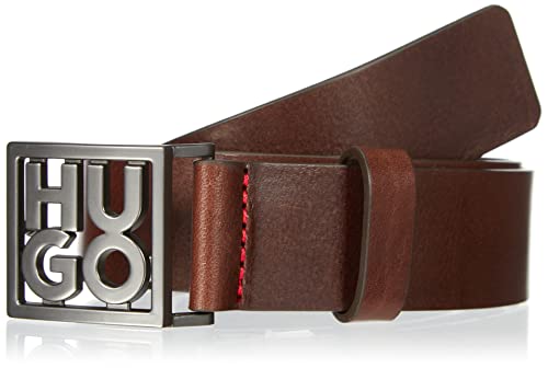 HUGO Męski pasek HU-GO_Nev_Sz35, ciemny brąz 202, 100