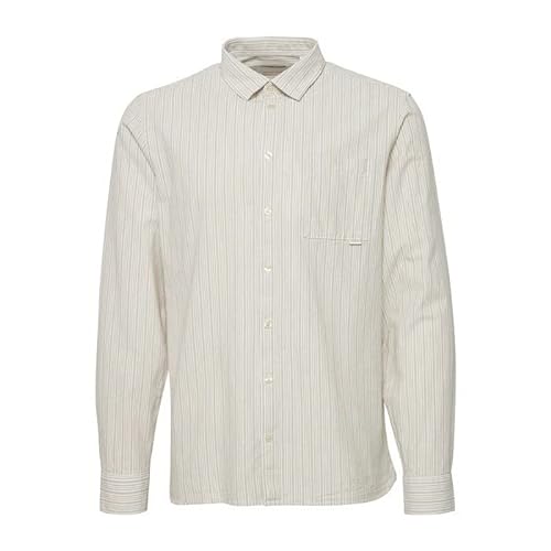 CASUAL FRIDAY Męska koszula CFAnton LS BU w paski, 154503_Chateau Gray, S, 154503_chateau szary, S