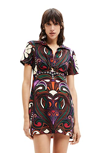 Desigual Damska sukienka Vest_Celia, 2000 Black Casual Dress, XS