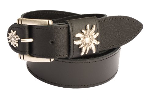 Werner Trachten Unisex pasek pasek do stroju ludowego, rozm. 105, czarny (300 czarny)