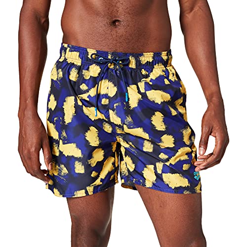 ARENA M Fundamentals Allover Boxer Swim Trunks dla mężczyzn, Navy Multi, XL