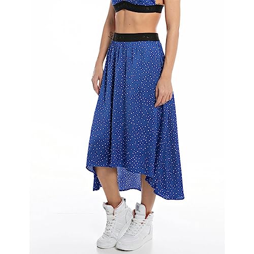 Replay Damska spódnica maxi, 010 Blue/Natural White, XS